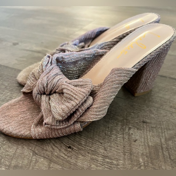 Lulus Shoes - Lulu’s Dorothea Taro Shimmer Knotted High Heel Sandals